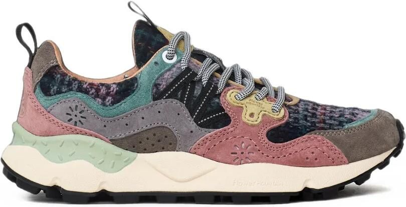 FLOWER MOUNTAIN Yamano 3 sneakers met suède vlakken Roze