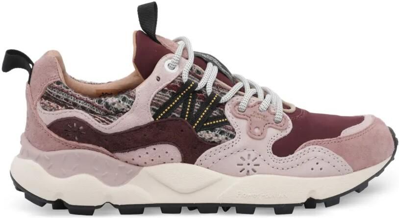 FLOWER MOUNTAIN Yamano 3 sneakers met suède vlakken Roze