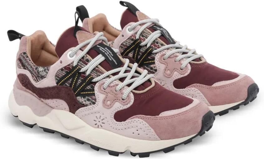 FLOWER MOUNTAIN Yamano 3 sneakers met suède vlakken Roze - Foto 4