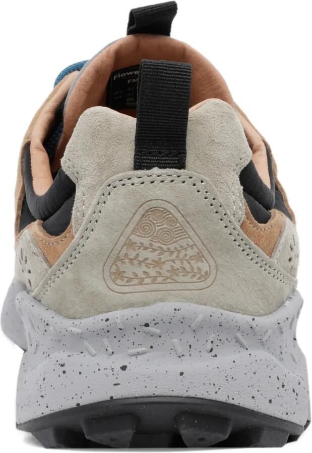 FLOWER MOUNTAIN Yamano 3 suede-panelled lace-up sneakers Beige - Foto 2