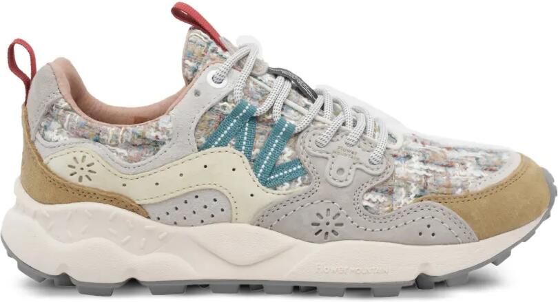 FLOWER MOUNTAIN Yamano 3 suède sneakers met bouclévlakken Beige