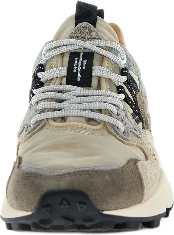 FLOWER MOUNTAIN Yamano 3 Uni panelled lace-up sneakers Beige - Foto 2