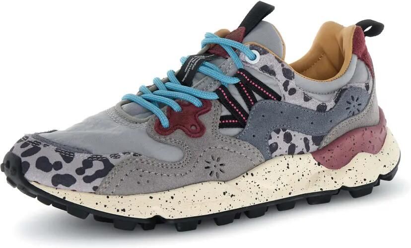FLOWER MOUNTAIN Yamano 3 Uni sneakers met luipaardprint en vlakken Grijs - Foto 4
