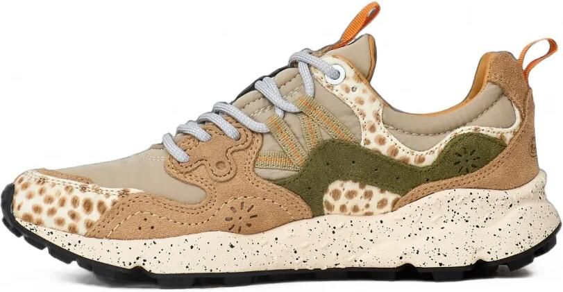 FLOWER MOUNTAIN Yamano 3 Uni sneakers met vlakken en dieren-print Beige - Foto 3
