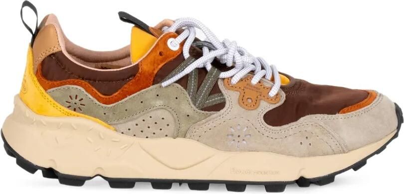 FLOWER MOUNTAIN Yamano sneakers met vlakken Bruin