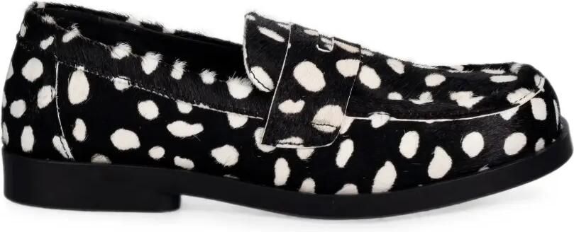 Fly London ANKI534FLY loafers met stippen en ponyhaar Zwart