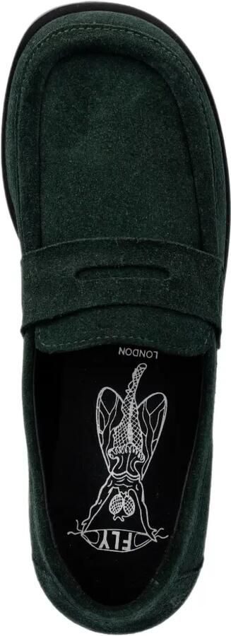 Fly London ANKI534FLY suède loafers Groen - Foto 4