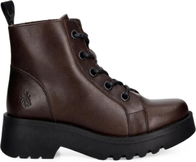 Fly London Enkellaarzen met veters Bruin