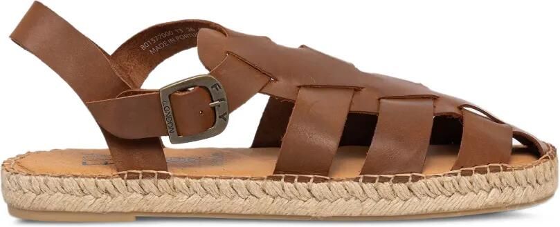 Fly London Espadrilles met gekooid bandje Bruin