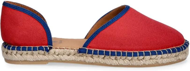 Fly London Espadrilles met gevlochten afwerking Rood