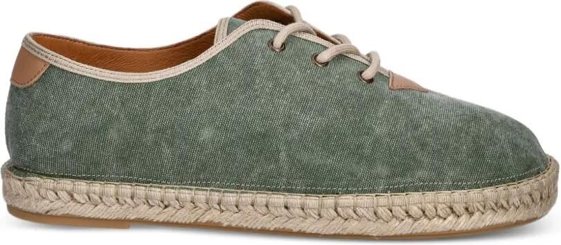 Fly London Espadrilles met veters Groen