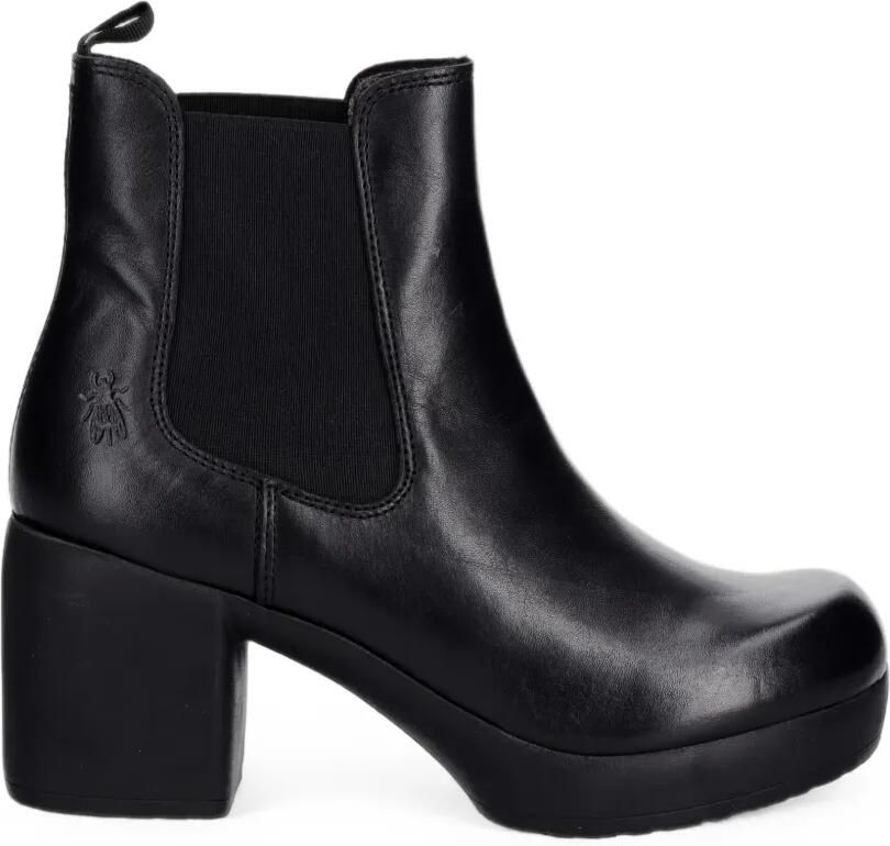 Fly London FAMY524FLY leren Chelsea laarzen met plateauzool Zwart