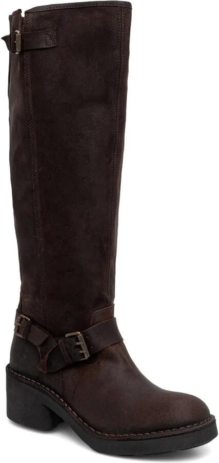 Fly London Knielaarzen met gespdetail Bruin - Foto 3