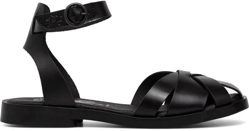 Fly London Leren sandalen met gesp Zwart