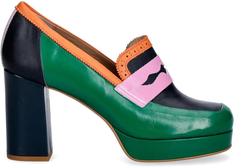 Fly London Pumps met plateauzool Groen