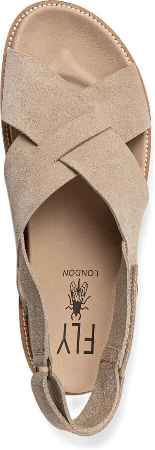 Fly London Sandalen met gekruiste bandjes en klittenband Beige - Foto 4