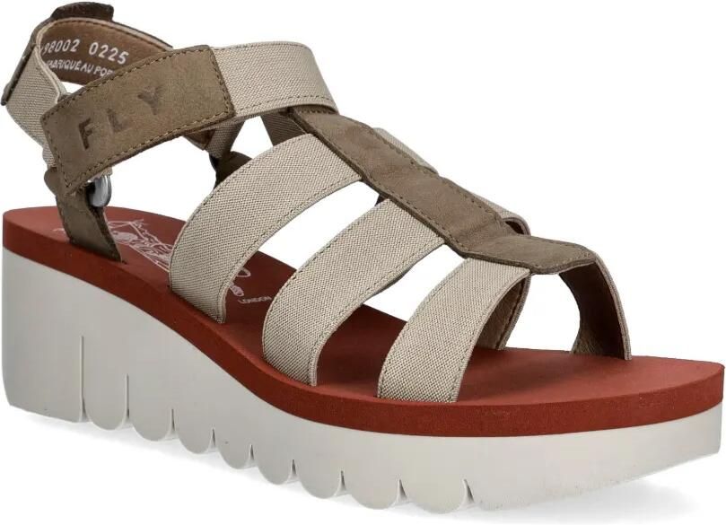 Fly London Sandalen met plateauzool Beige - Foto 2
