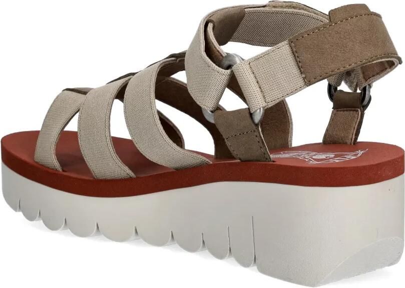 Fly London Sandalen met plateauzool Beige - Foto 3