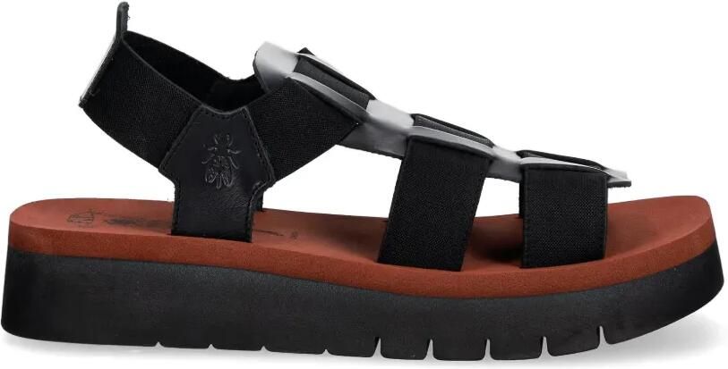 Fly London Sandalen met plateauzool en gekooid bandje Zwart