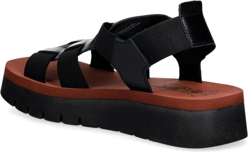 Fly London Sandalen met plateauzool en gekooid bandje Zwart - Foto 3
