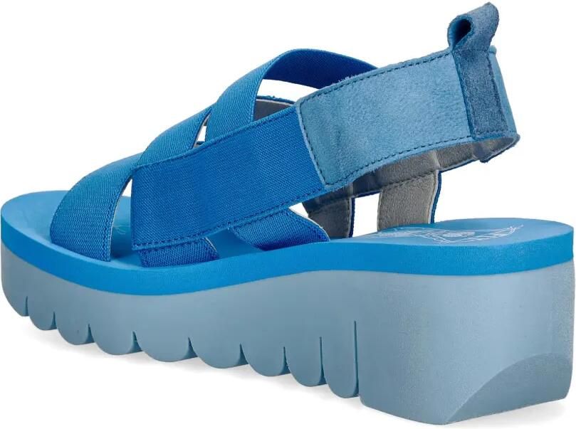 Fly London Sandalen met sleehak Blauw - Foto 3