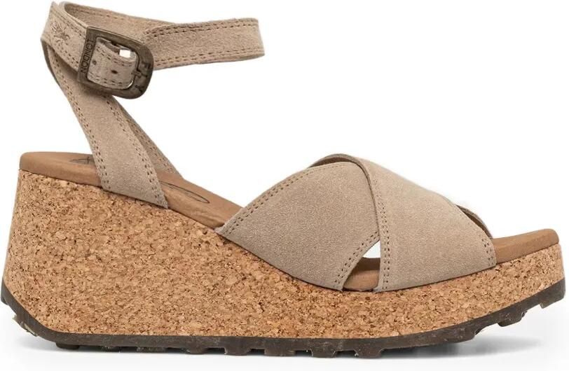 Fly London Sandalen met sleehak en gespsluiting Beige