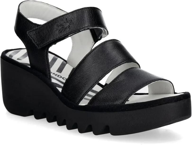 Fly London Sandalen met sleehak Zwart - Foto 2
