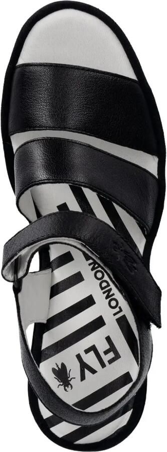Fly London Sandalen met sleehak Zwart - Foto 4