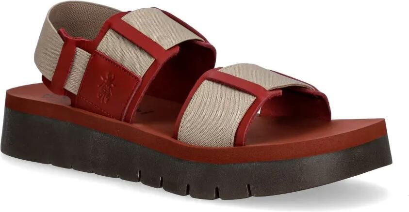 Fly London Sandalen met vlakken en logo-reliëf Rood - Foto 2