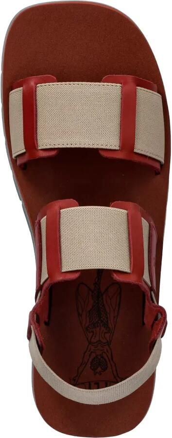 Fly London Sandalen met vlakken en logo-reliëf Rood - Foto 4