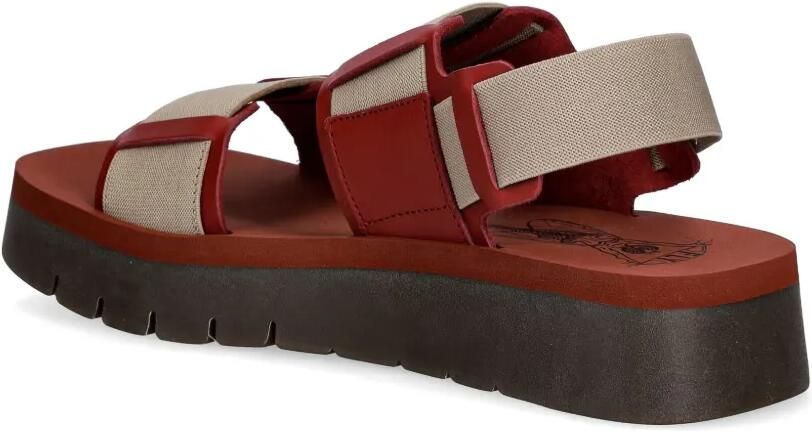 Fly London Sandalen met vlakken en logo-reliëf Rood - Foto 3