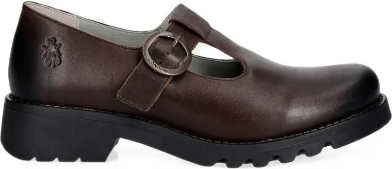 Fly London Schoenen met gespsluiting en T-bandje Bruin