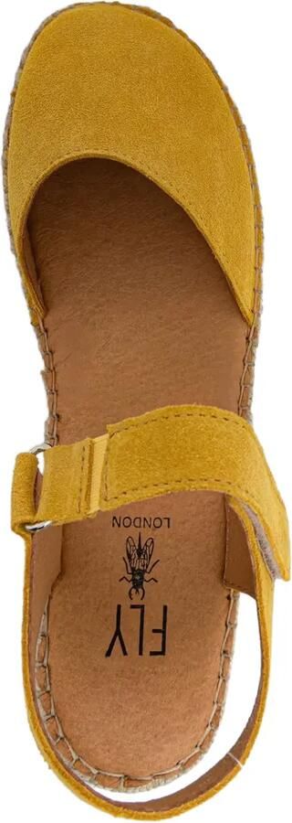 Fly London Suède espadrilles met klittenband Geel - Foto 3