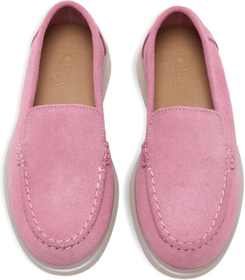 Forsa Dune loafers met stiksel Roze