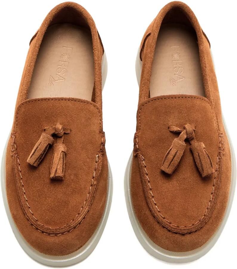 Forsa Loafers met kwastjes Bruin