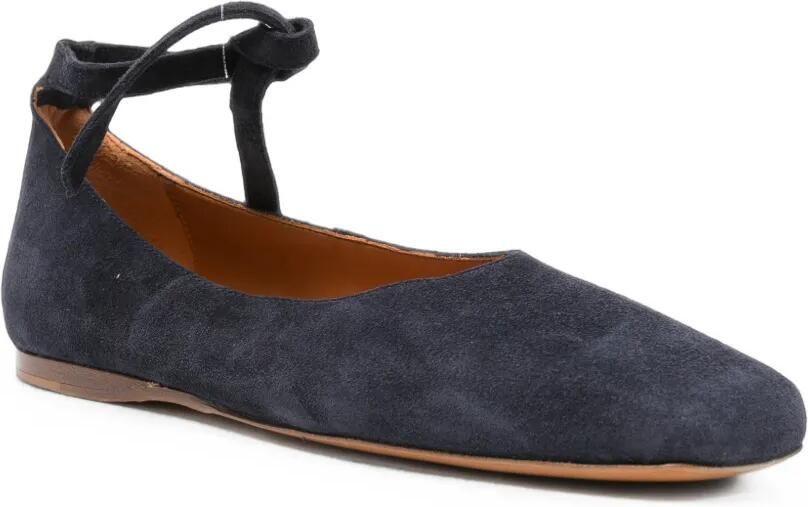 Forte Ballerina's met vierkante neus en enkelbandje Blauw - Foto 3