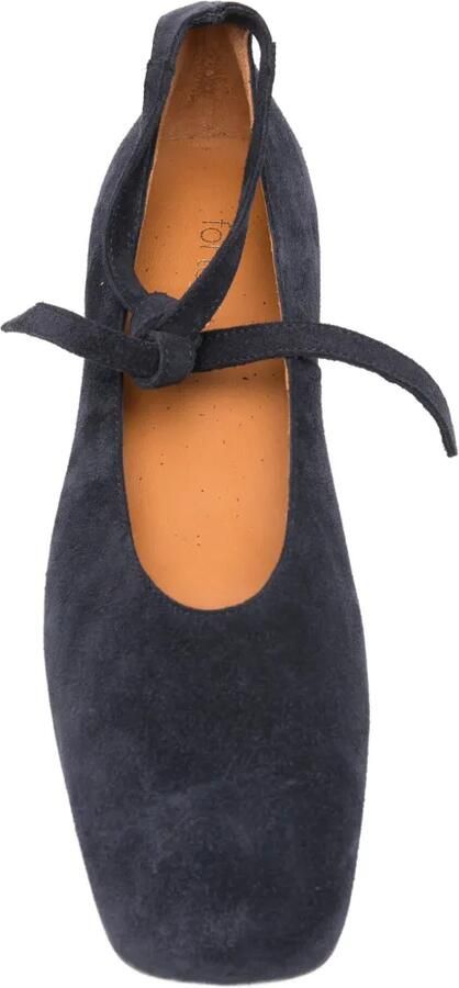 Forte Ballerina's met vierkante neus en enkelbandje Blauw - Foto 4