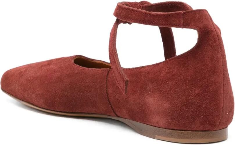 Forte Ballerina's met vierkante neus en striksluiting Rood - Foto 2