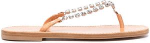 Forte Teenslippers verfraaid met kristallen Beige
