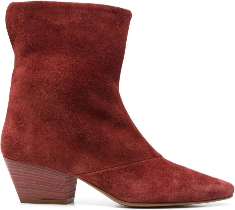 Forte Enkellaarzen met puntige neus Rood - Foto 4
