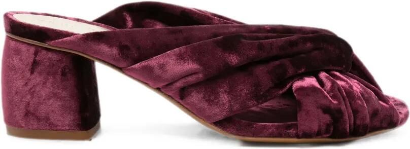 Forte Fluwelen sandalen met hak Rood