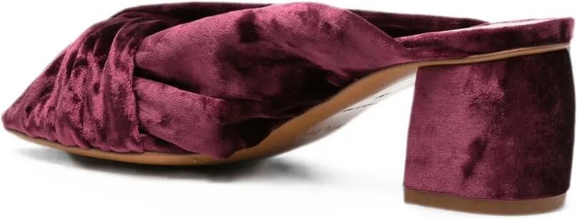 Forte Fluwelen sandalen met hak Rood - Foto 4