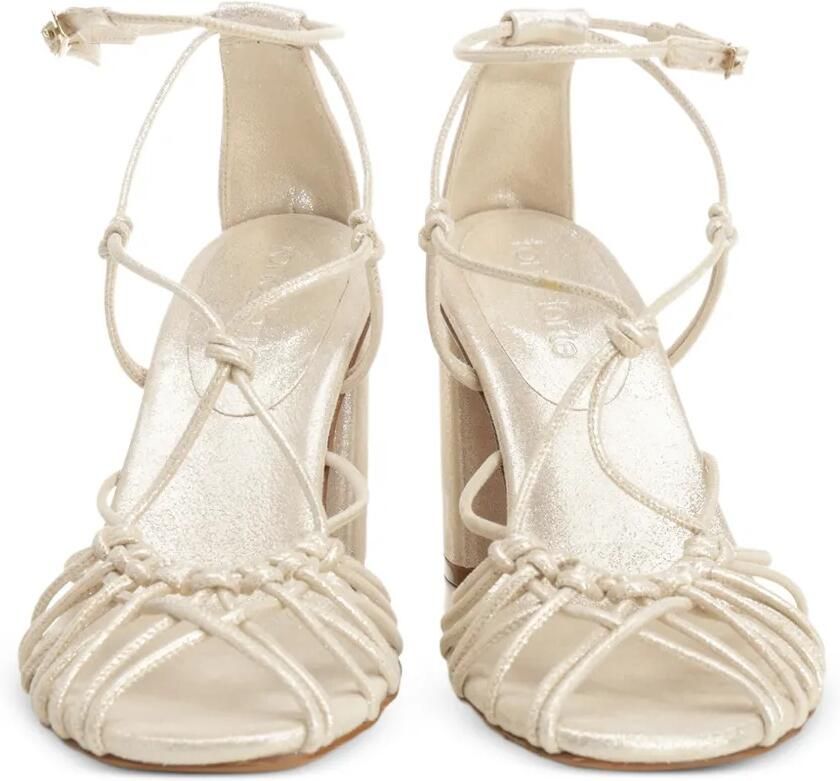 Forte Geweven sandalen met bandjes Beige - Foto 2