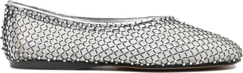Forte Mesh ballerina's met stras Zilver