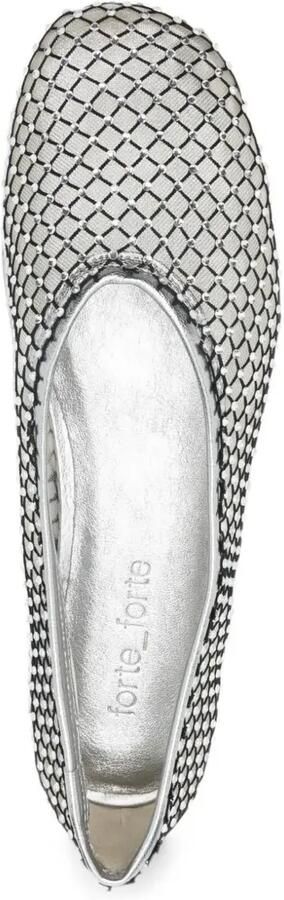 Forte Mesh ballerina's met stras Zilver - Foto 3