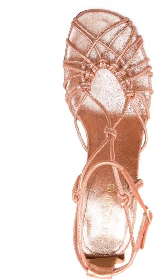 Forte Sandalen met geknoopt detail en hak Roze - Foto 4