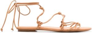 Forte Sandalen met leren bandjes Beige