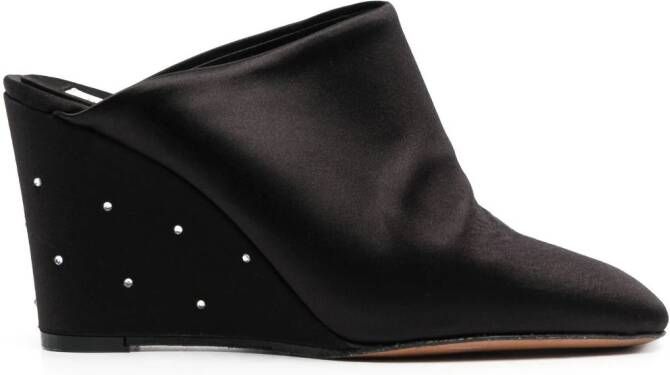 Forte Satijnen muiltjes Zwart