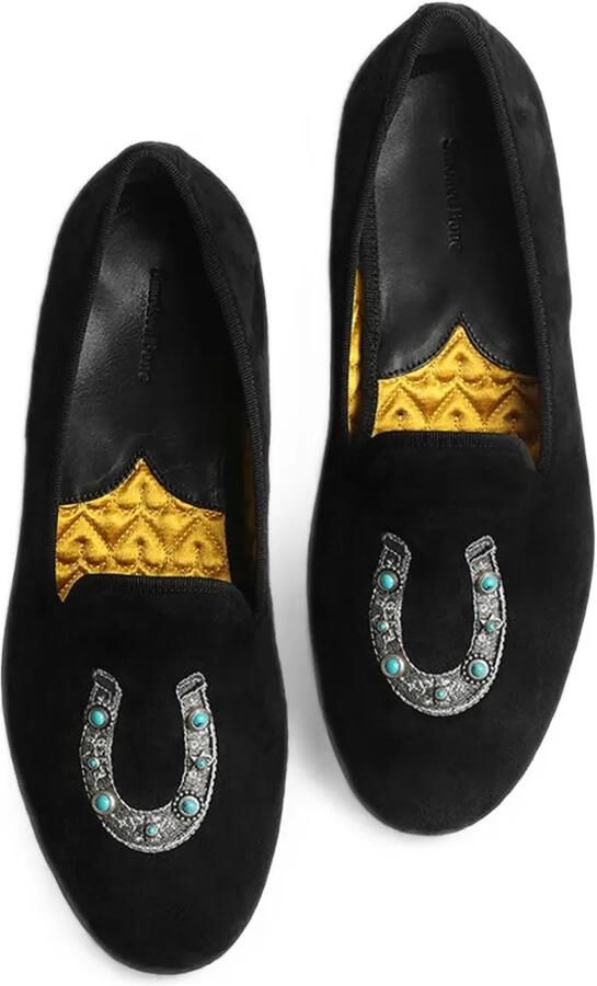 Fortela Broadway Horse suède loafers Zwart - Foto 2