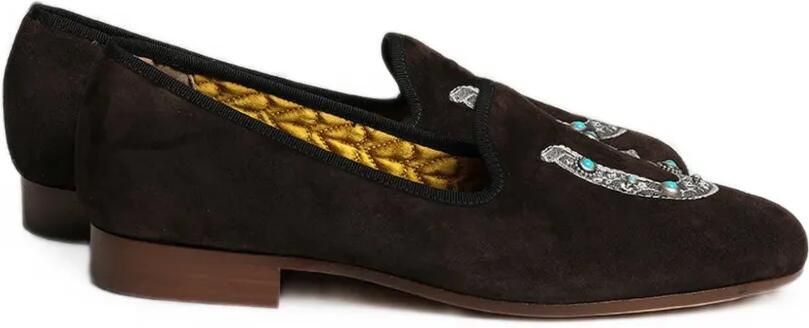 Fortela Broadway Horse suède slippers Bruin